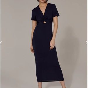Favorite Daughter The Anywhere Keyhole Cut Out Bodycon Dress Navy Size M
